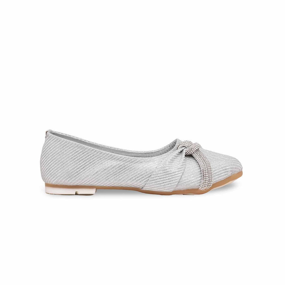 Girls Silver Fancy Pumps KD2423