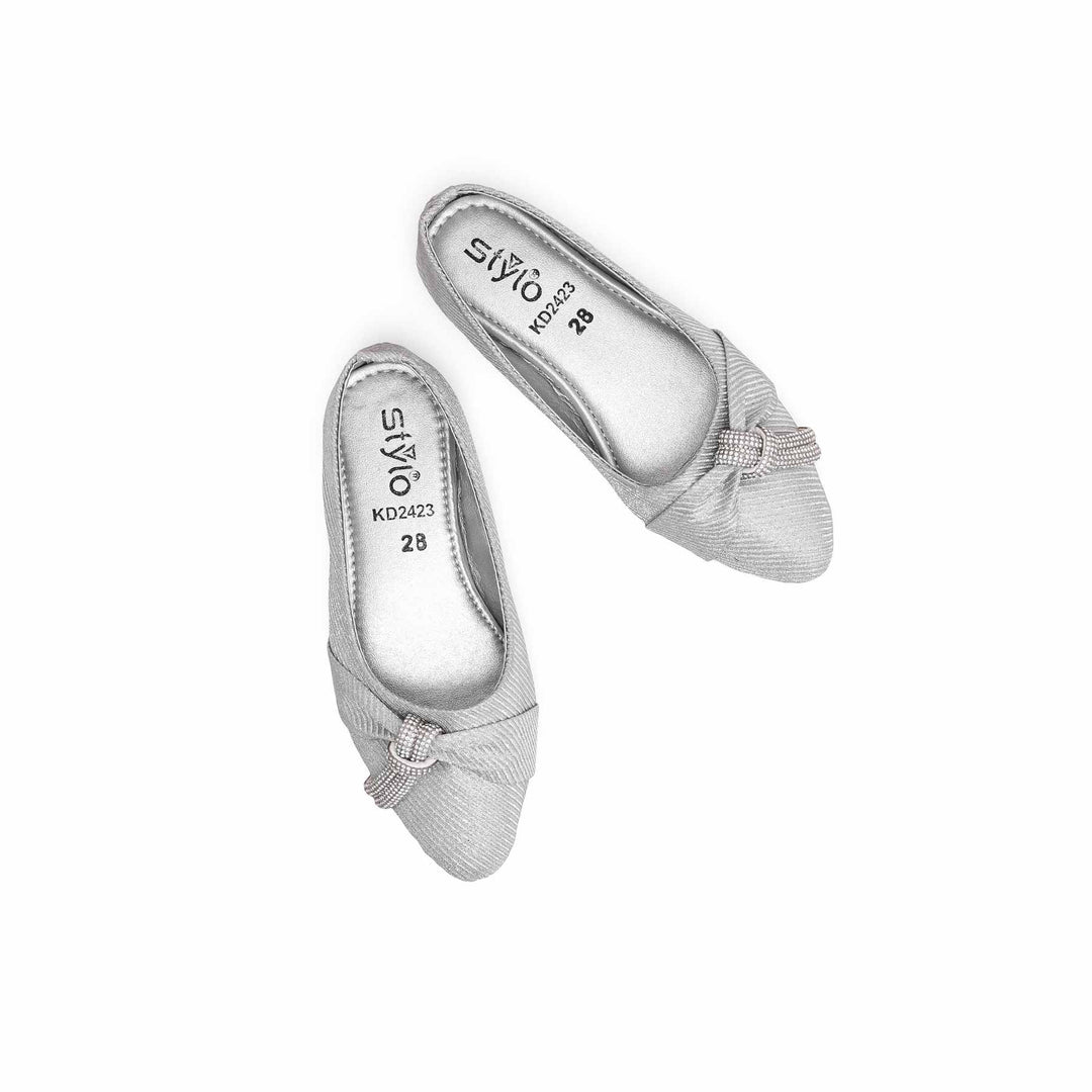 Girls Silver Fancy Pumps KD2423