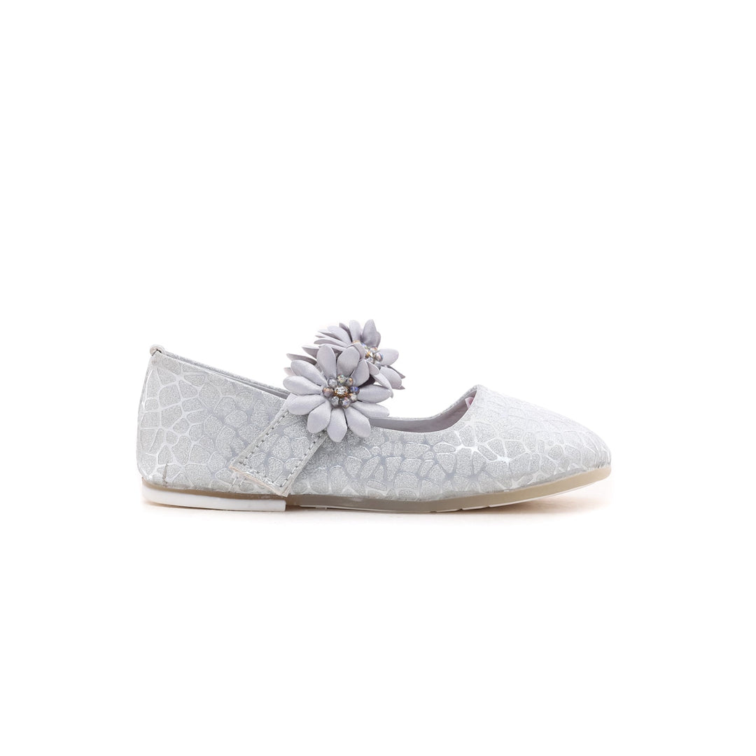 Girls Silver Fancy Pumps KD3835