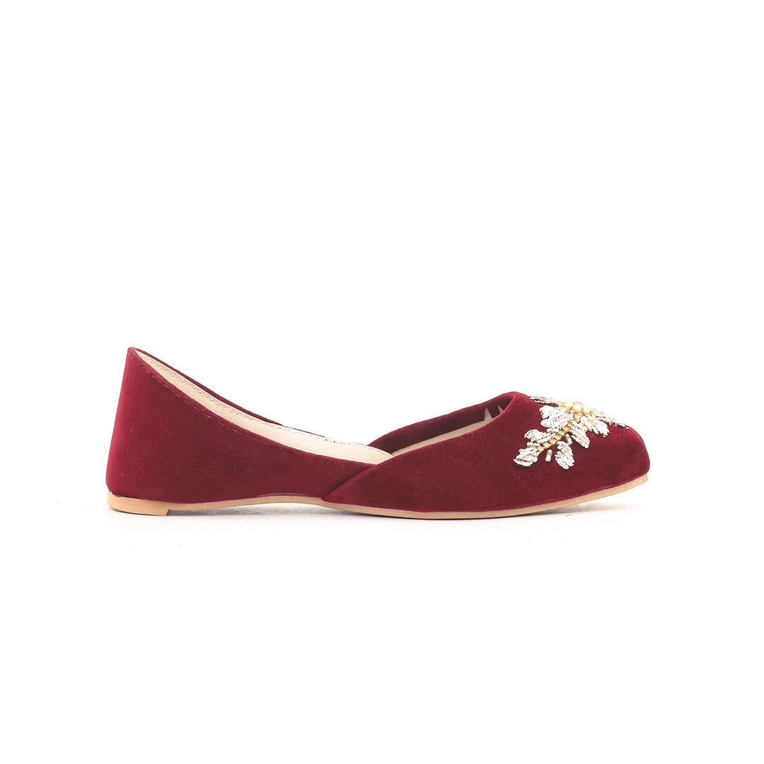 Girls Maroon Fancy Khusa KD3985