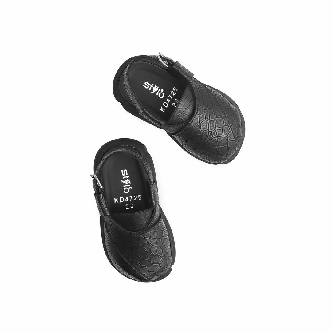 Boys Black Peshawari Chappal KD4725