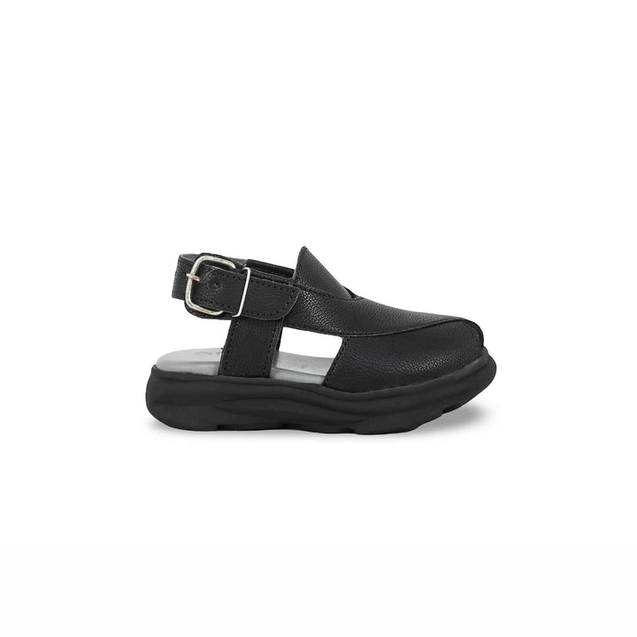 Boys Black Peshawari Chappal KD4736