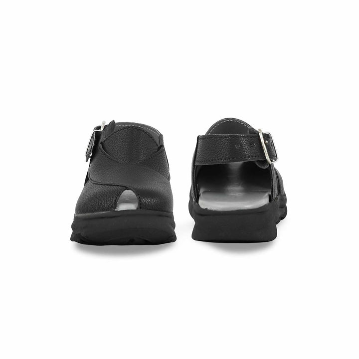 Boys Black Peshawari Chappal KD4736
