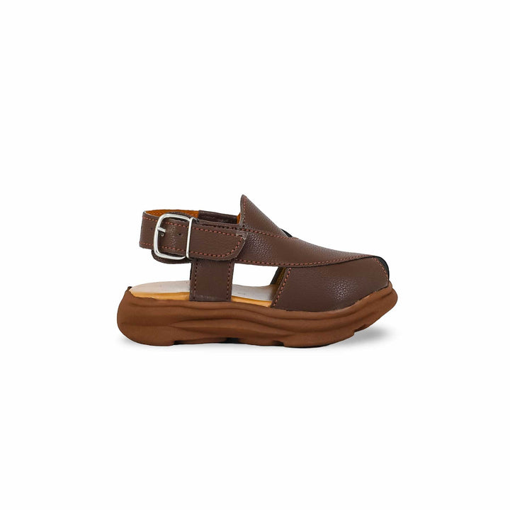 Boys Brown Peshawari Chappal KD4736
