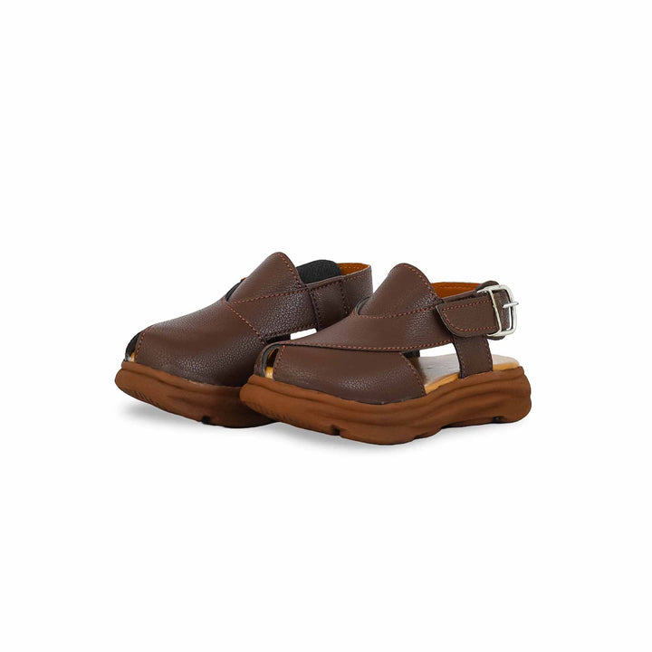 Boys Brown Peshawari Chappal KD4736