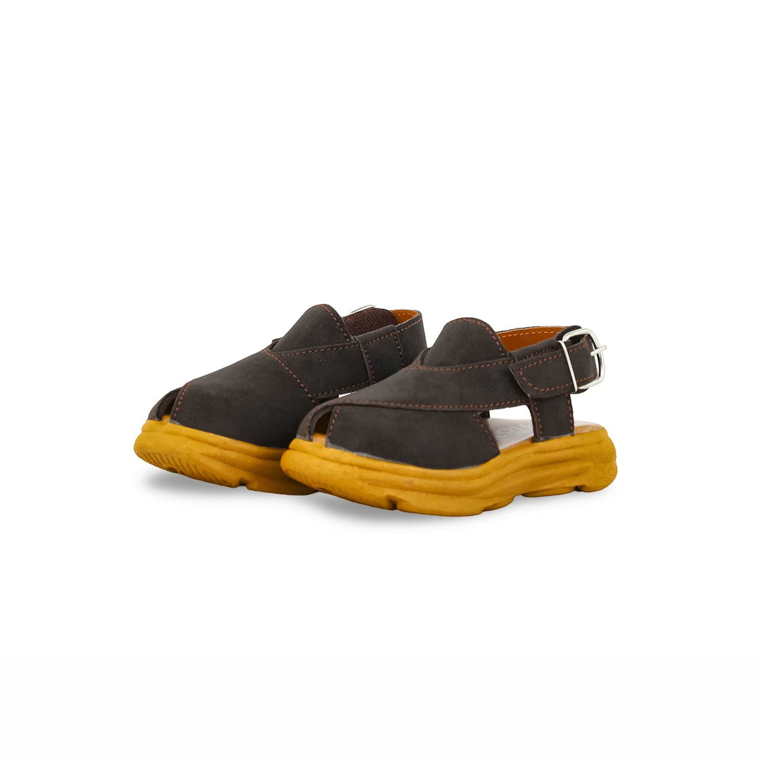 Boys Brown Peshawari Chappal KD4737