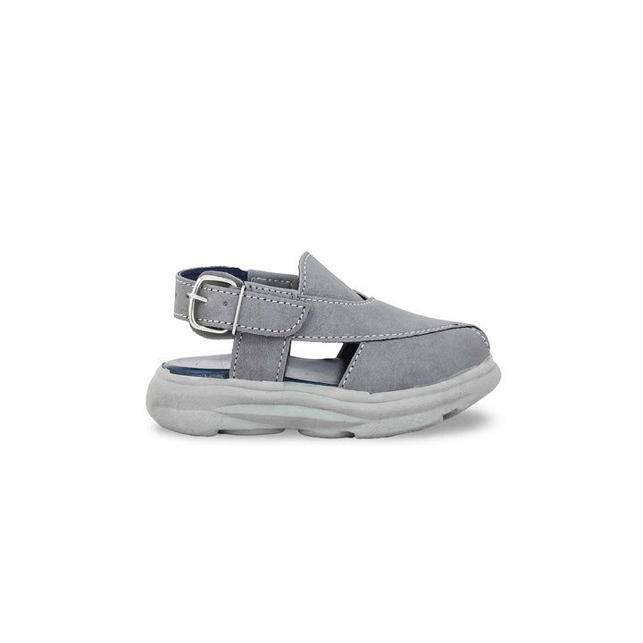 Boys Grey Peshawari Chappal KD4737