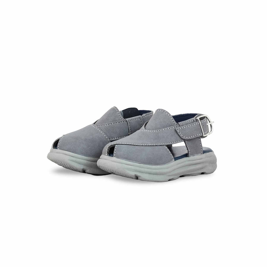 Boys Grey Peshawari Chappal KD4737
