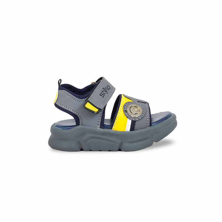 Boys Grey Formal Sandal KD4753