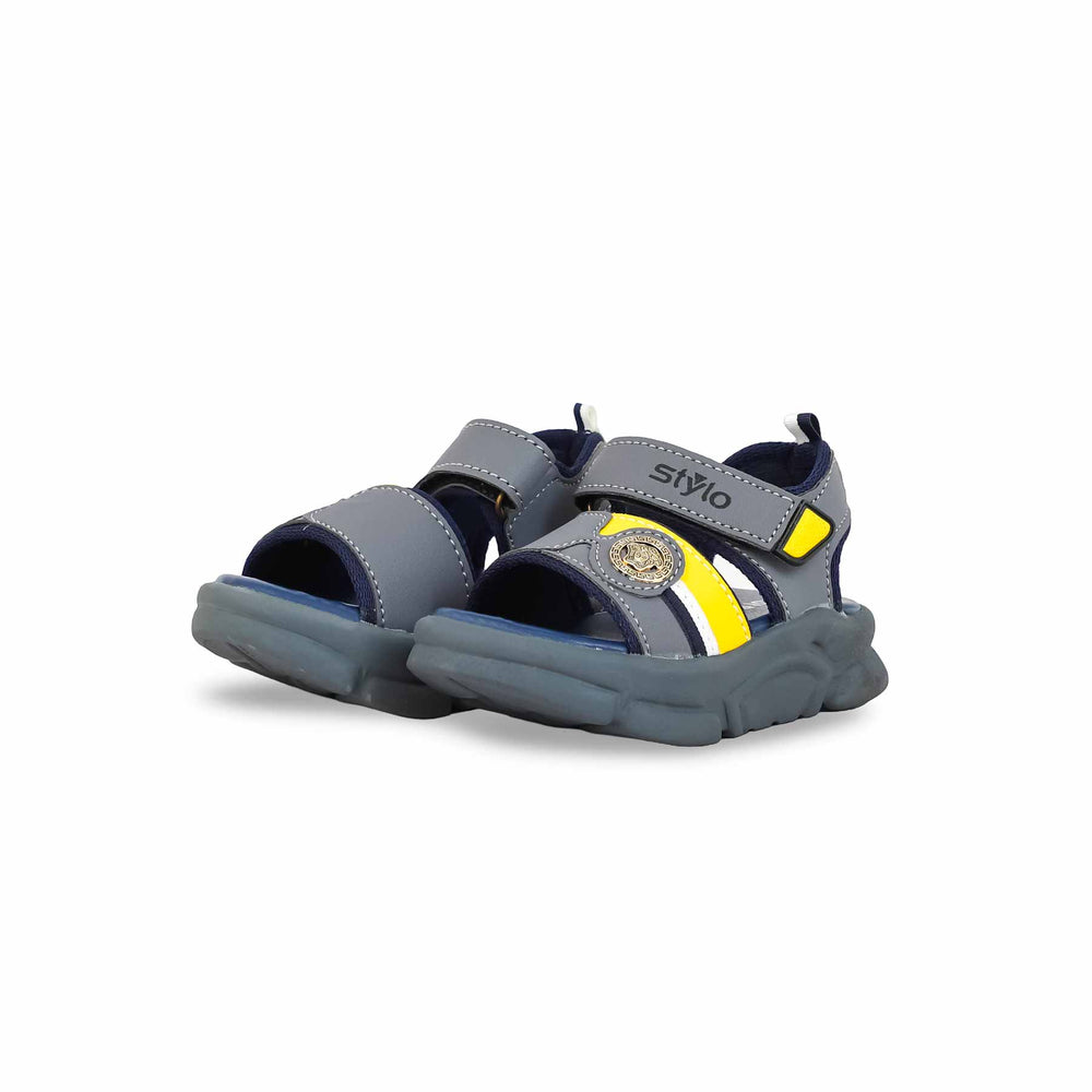 Boys Grey Formal Sandal KD4753