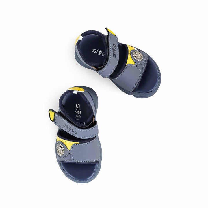 Boys Grey Formal Sandal KD4753
