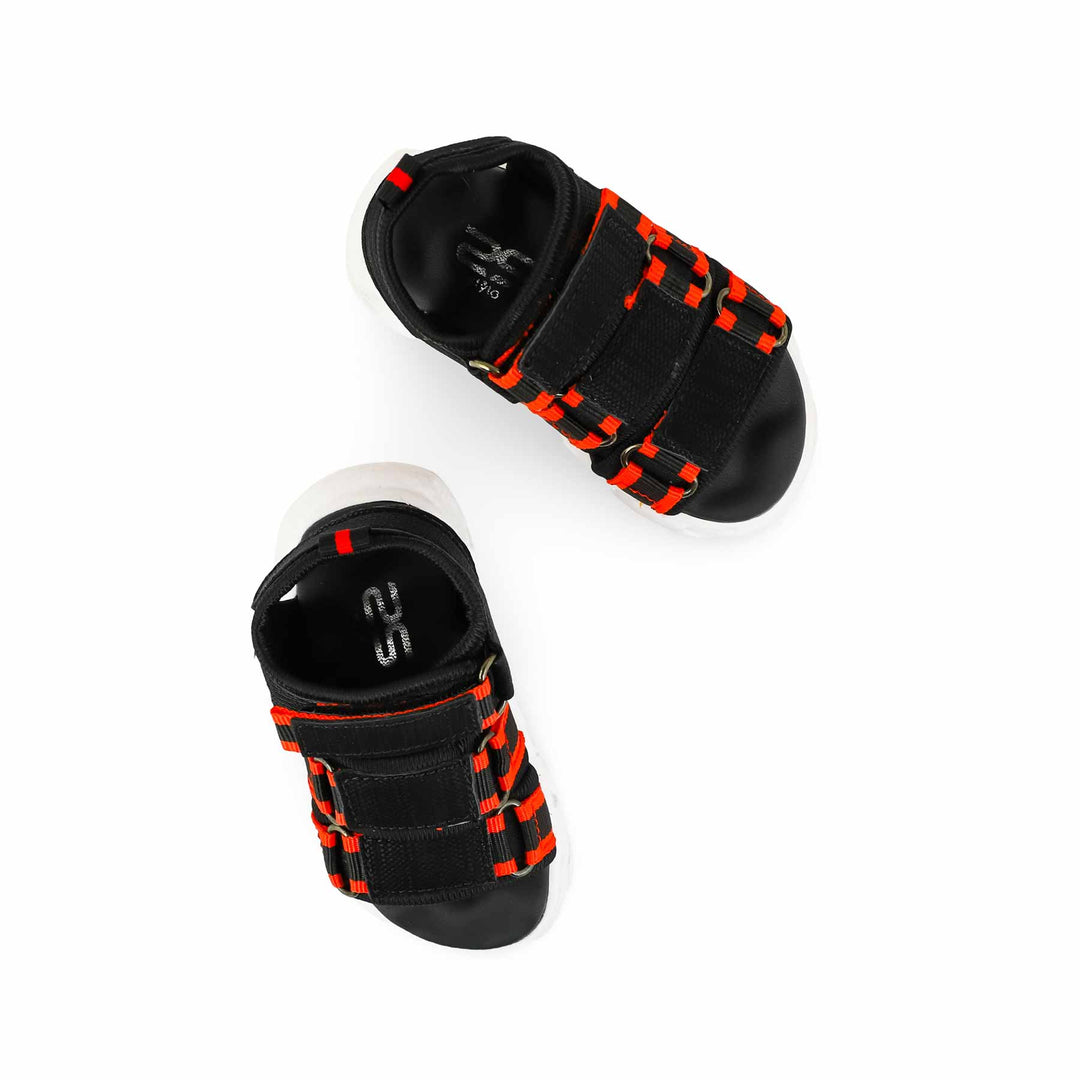 Boys Black Casual Sandal KD4754
