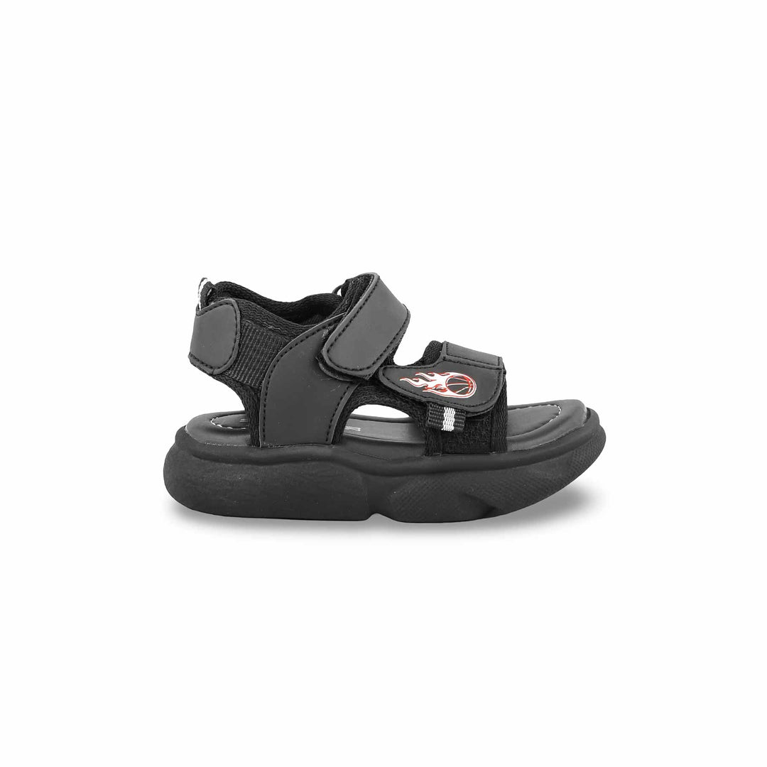 Boys Black Casual Sandal KD4769