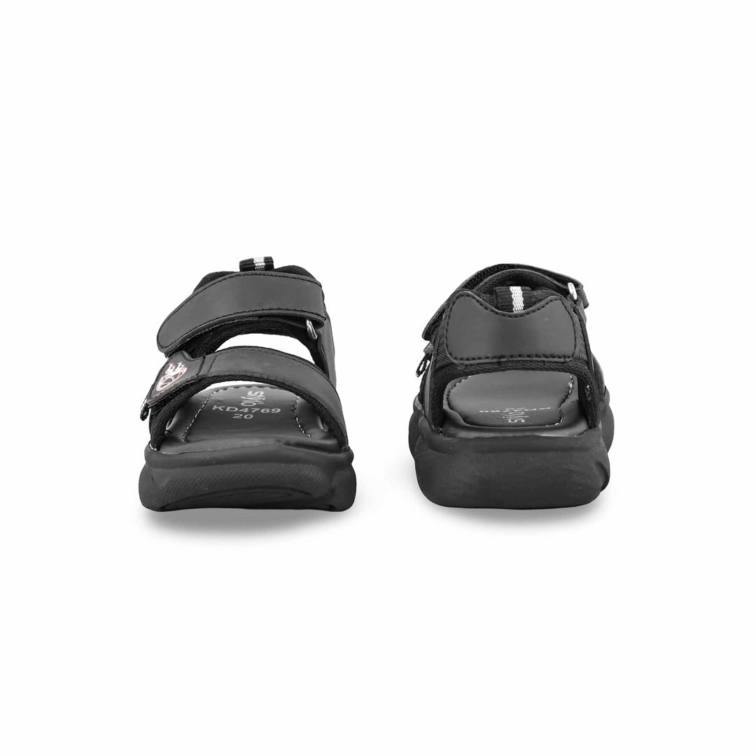 Boys Black Casual Sandal KD4769