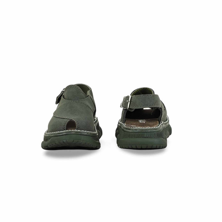 Boys Olive Peshawari Chappal KD4876