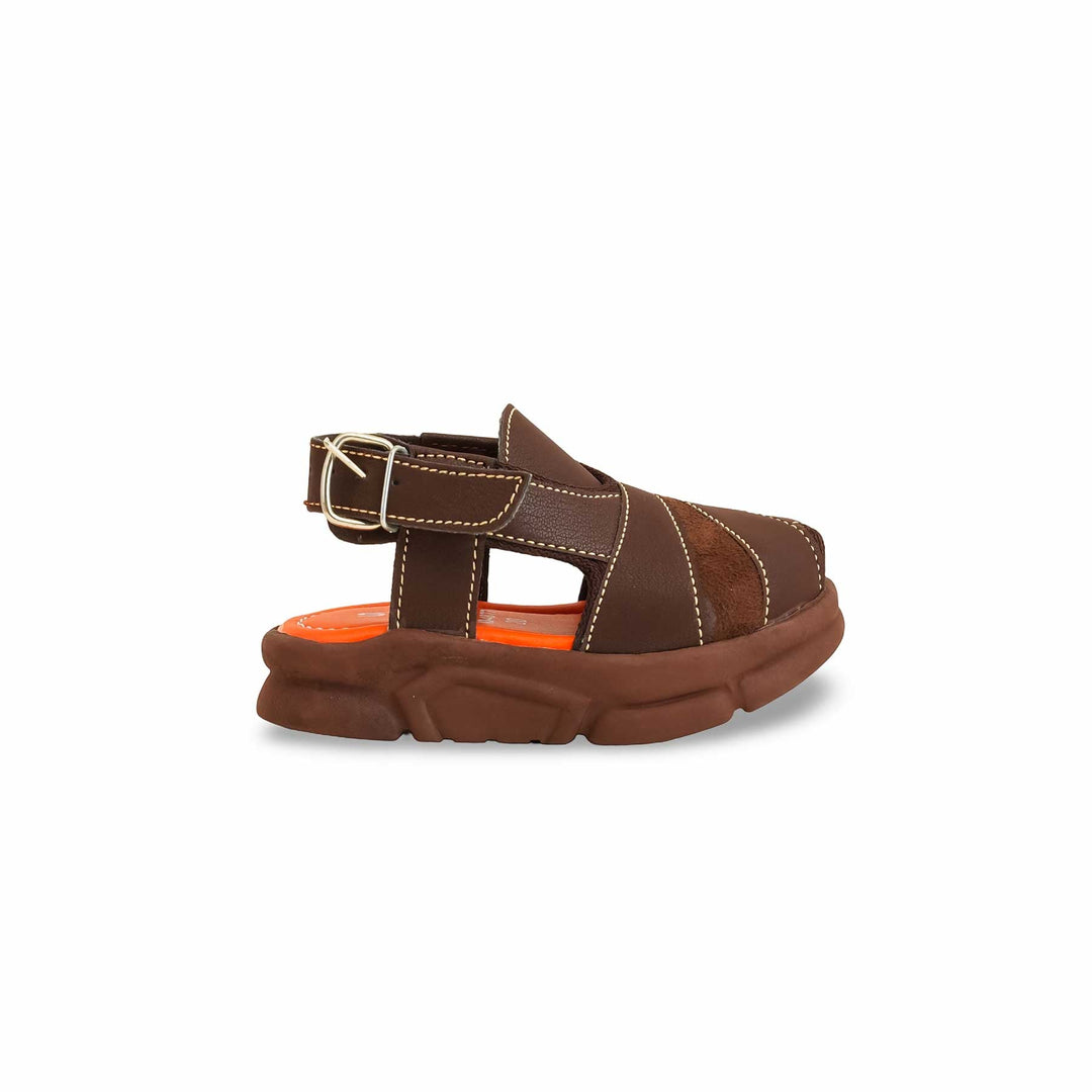 Boys Brown Peshawari Chappal KD4877