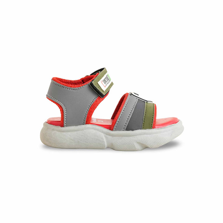 Boys Grey Casual Sandal KD4889