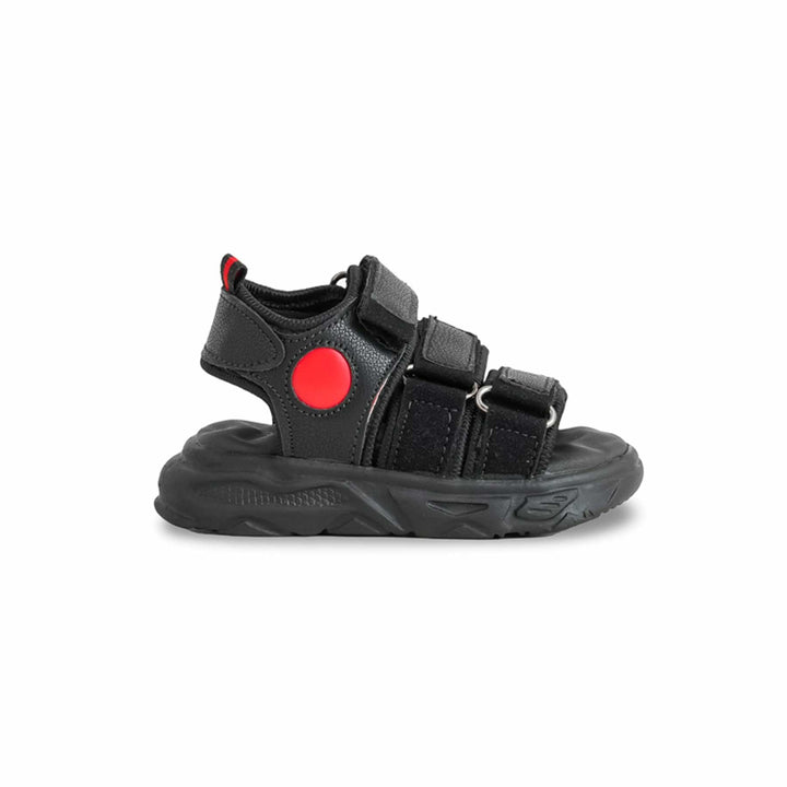 Boys Black Casual Sandal KD4894