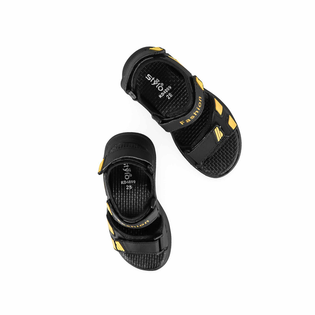 Boys Black Casual Sandal KD4899