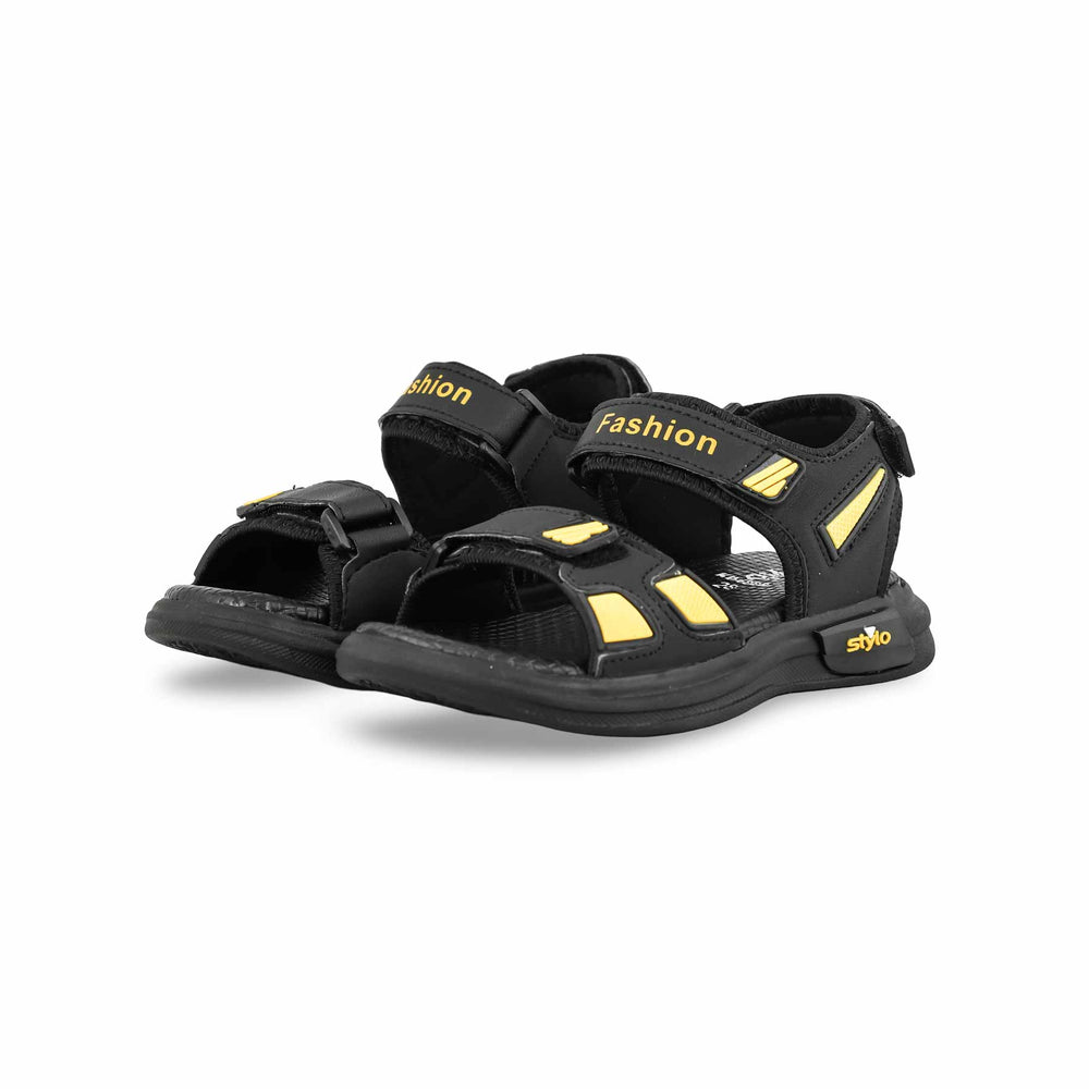Boys Black Casual Sandal KD4899