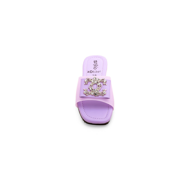 Girls Purple Formal Slipper KD5341