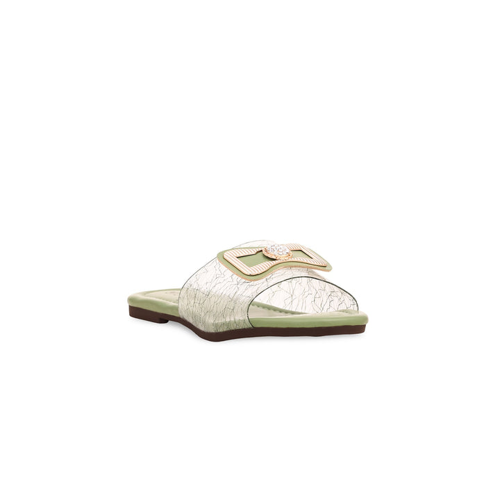 Girls Green Formal Slipper KD5342