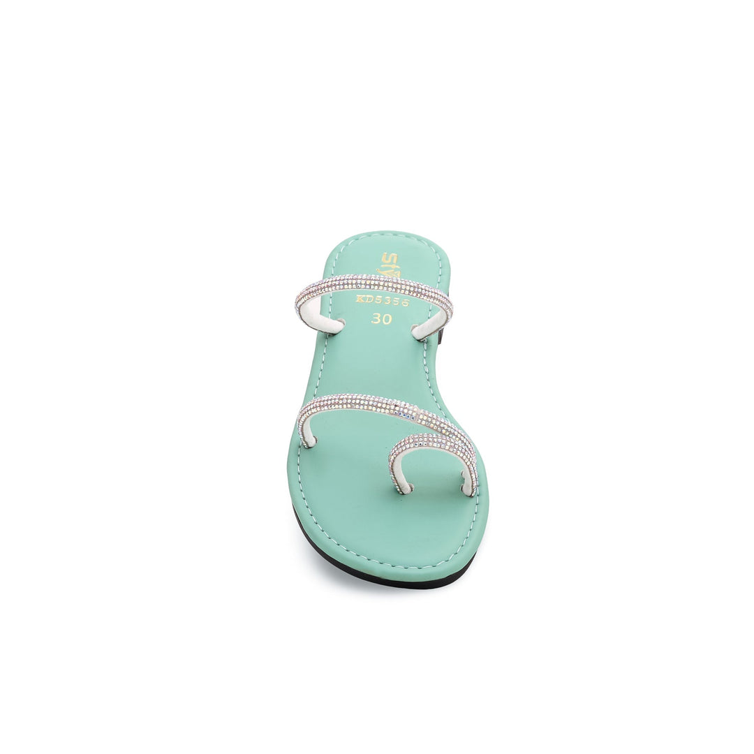 Girls Aqua Green Fancy Slipper KD5356