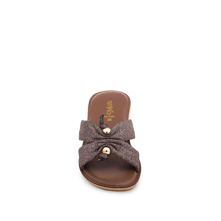 Girls Brown Casual Slipper KD5369