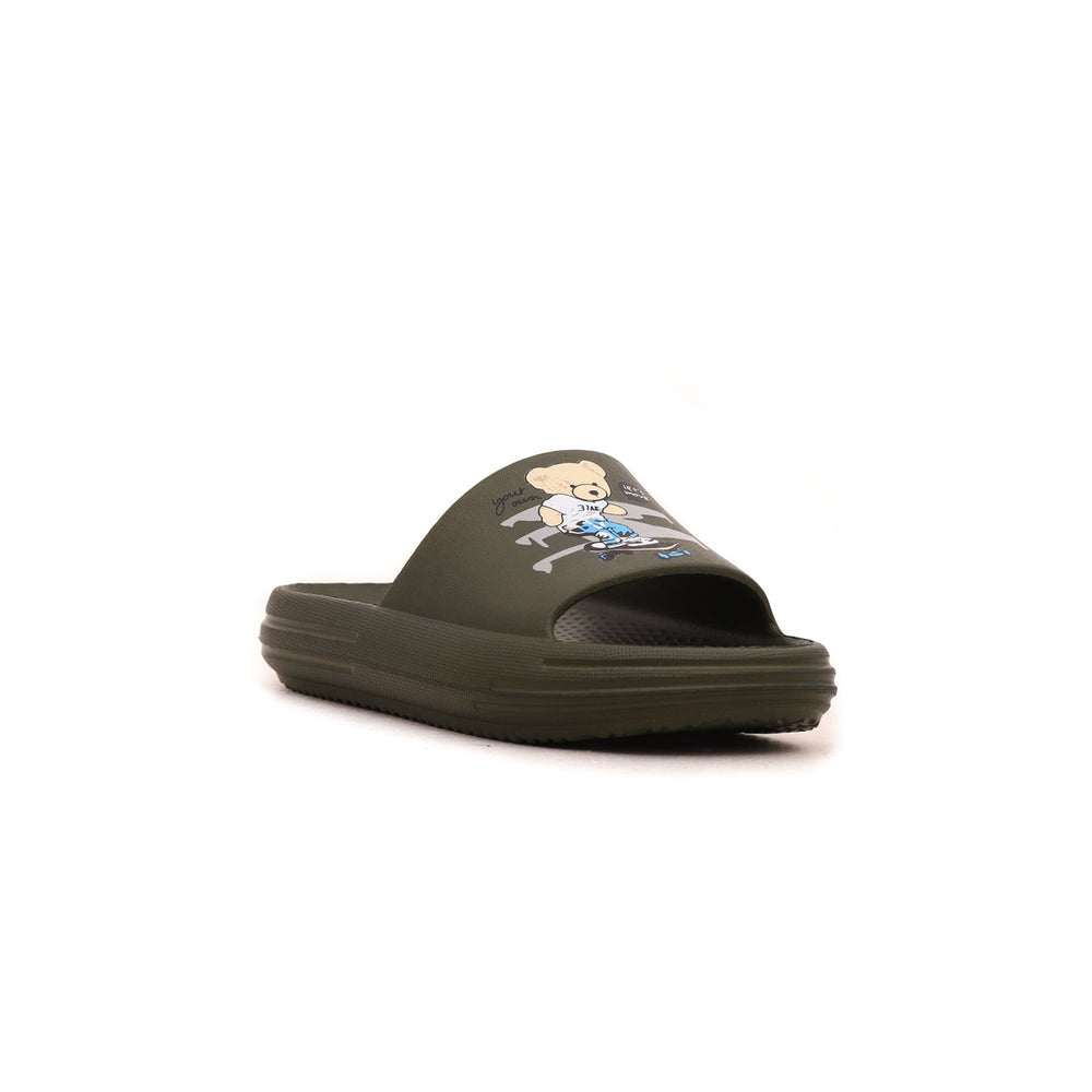 Boys Olive Casual Flip Flop KD5382