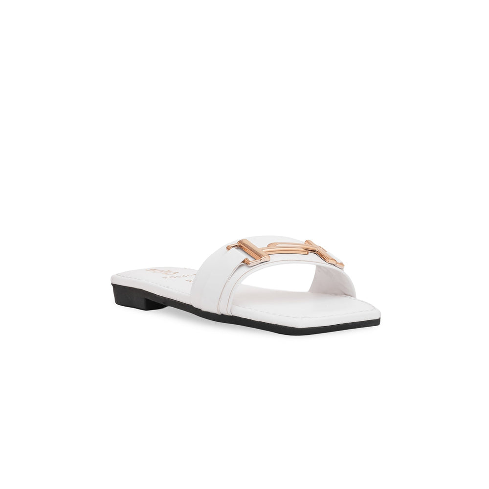 Kids White Formal Slipper KD5401