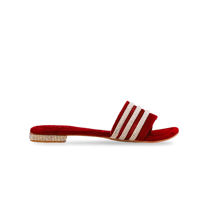 Girls Maroon Formal Slipper KD5410