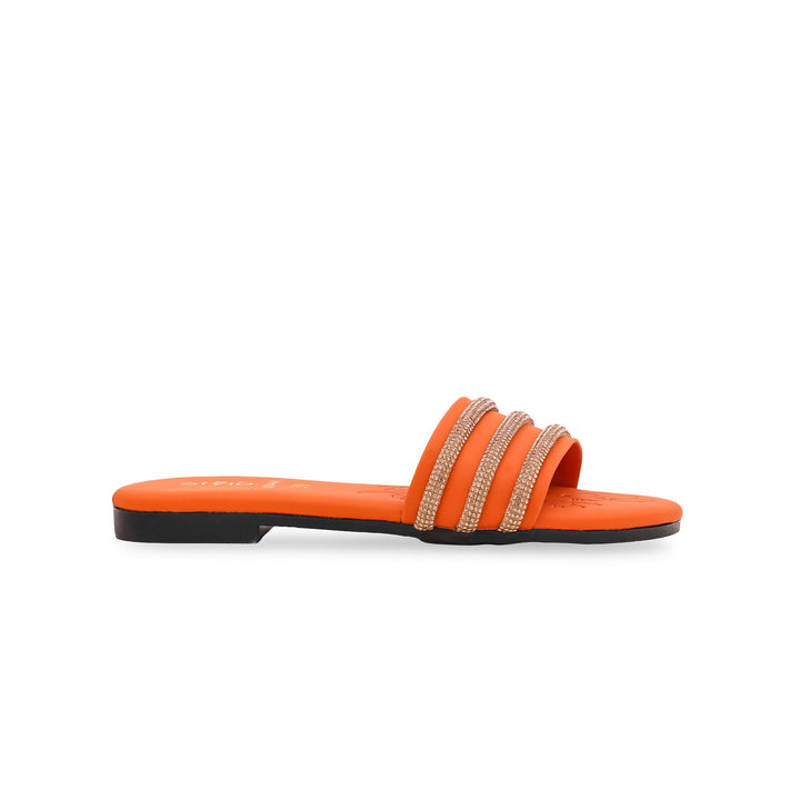 Girls Orange Formal Slipper KD5464