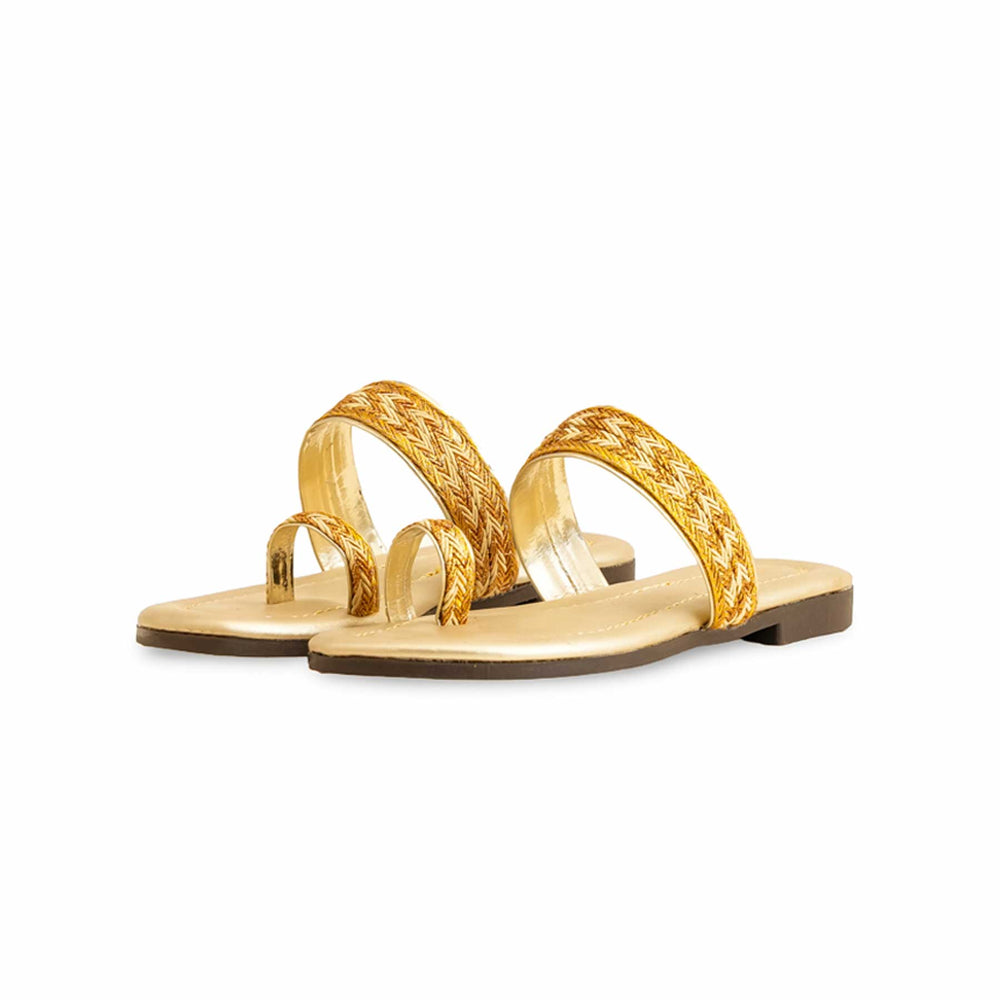 Girls Golden Casual Slipper KD5525