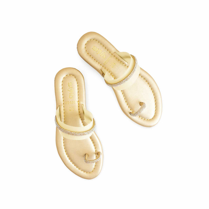 Girls Golden Casual Slipper KD5530