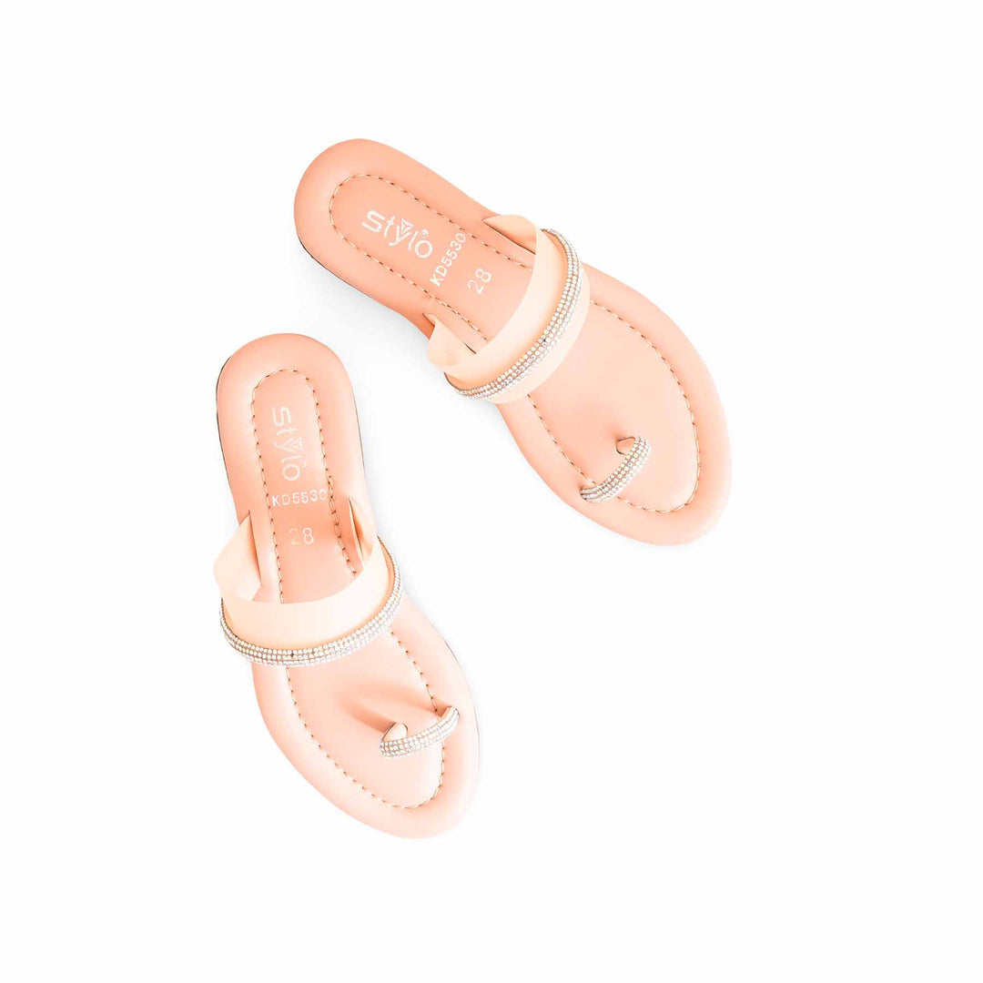 Girls Peach Casual Slipper KD5530