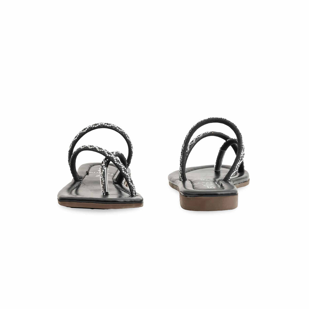 Girls Black Fancy Slipper KD5531