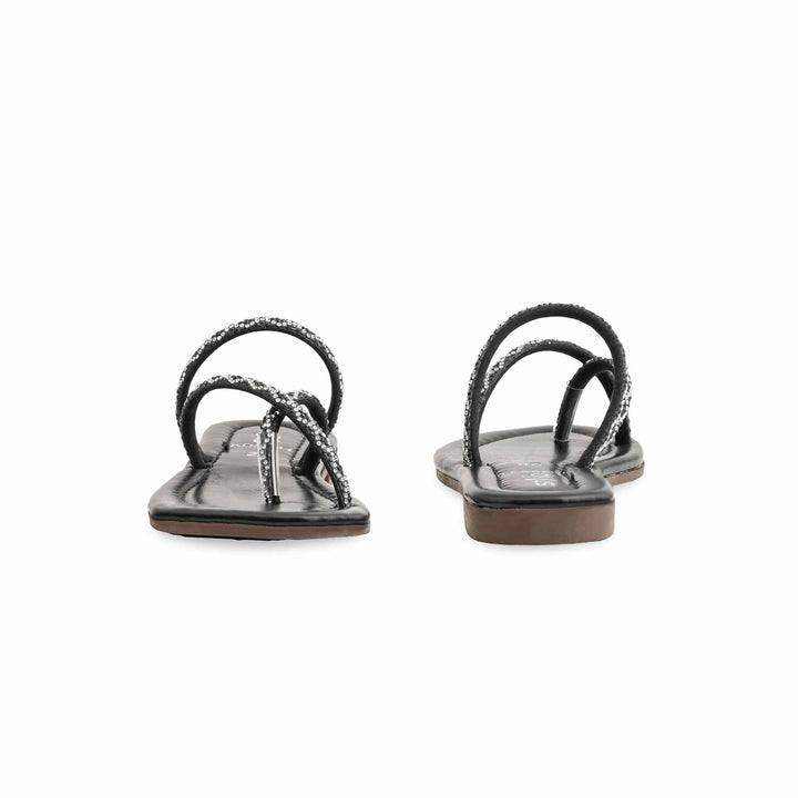 Girls Black Fancy Slipper KD5531