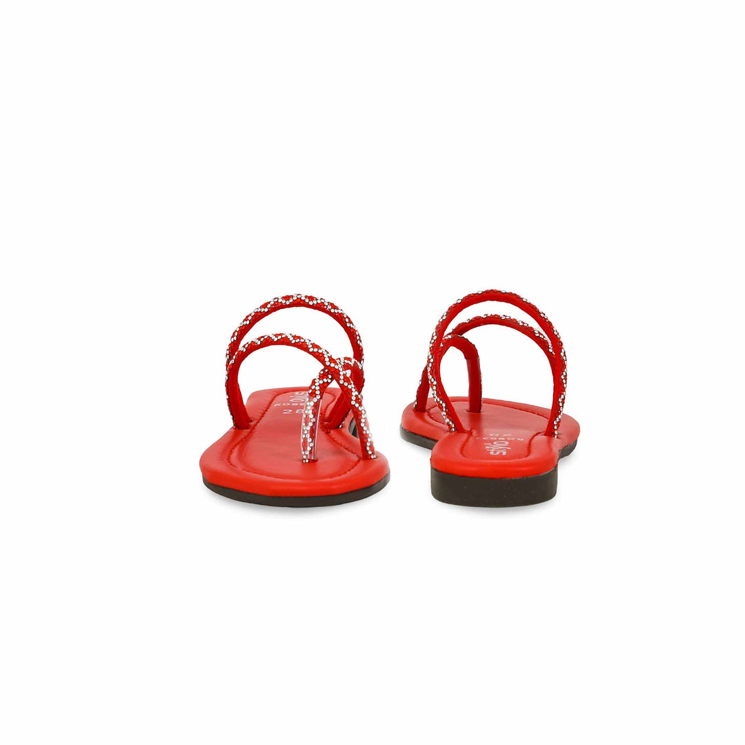 Girls Red Fancy Slipper KD5531