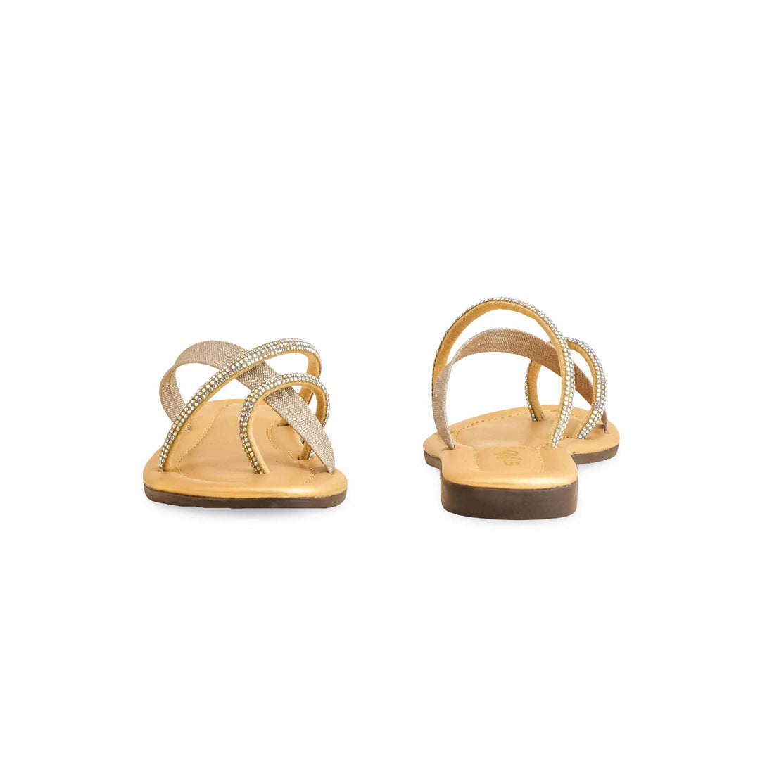 Girls Golden Fancy Slipper KD5532