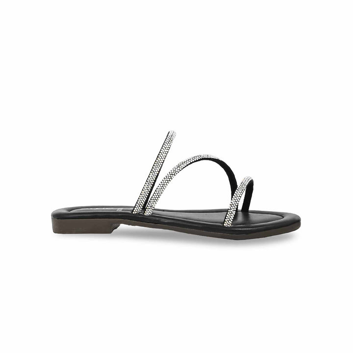 Girls Black Casual Slipper KD5533