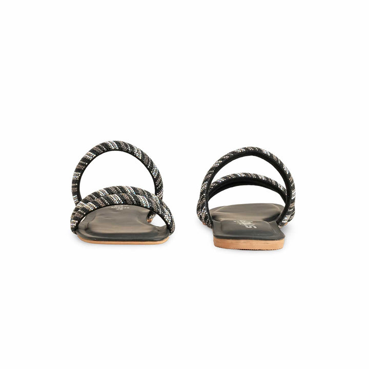 Girls Black Fancy Slipper KD5535