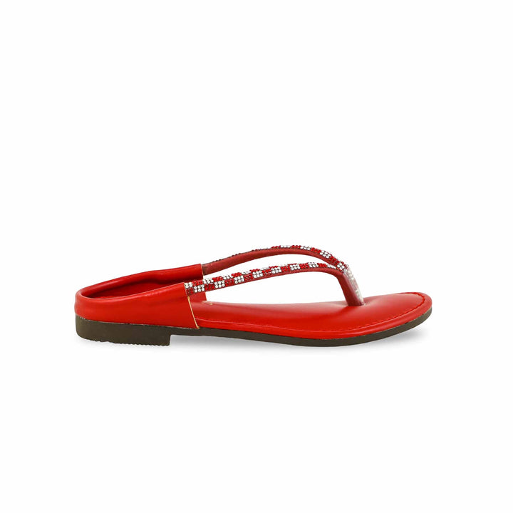 Girls Red Casual Slipper KD5540