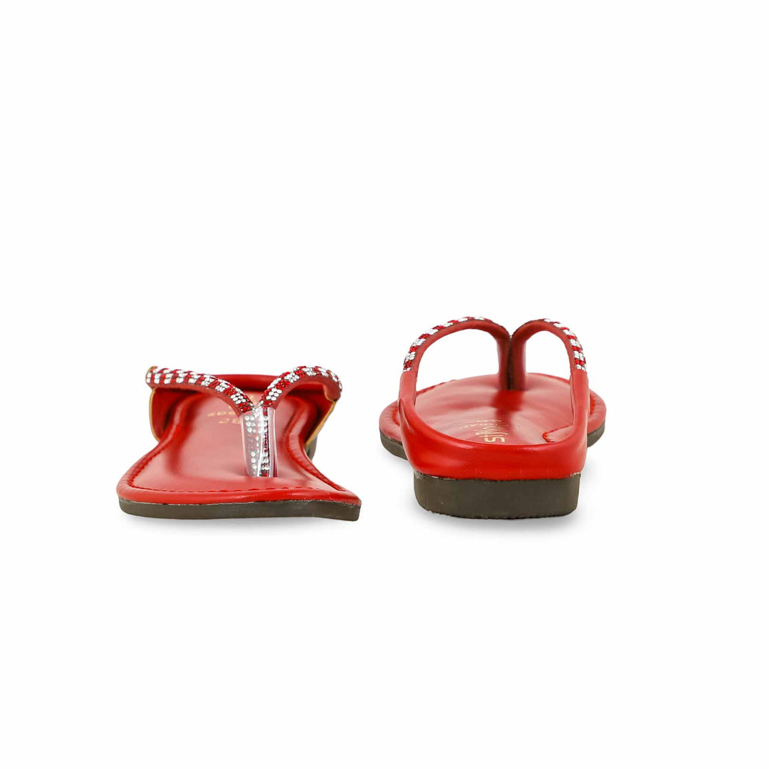 Girls Red Casual Slipper KD5540