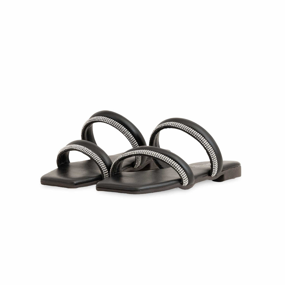 Girls Black Formal Slipper KD5541