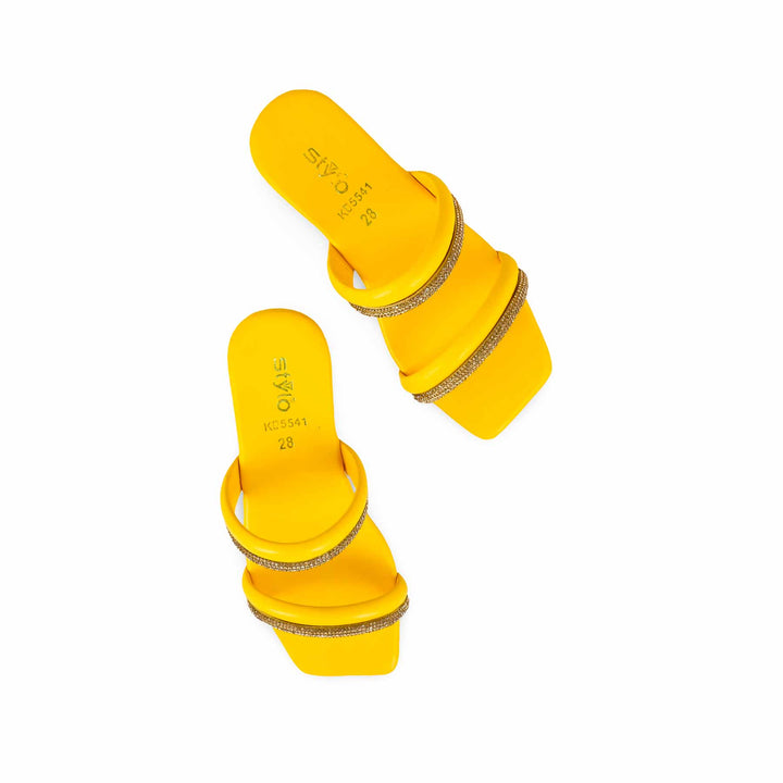 Girls Yellow Formal Slipper KD5541