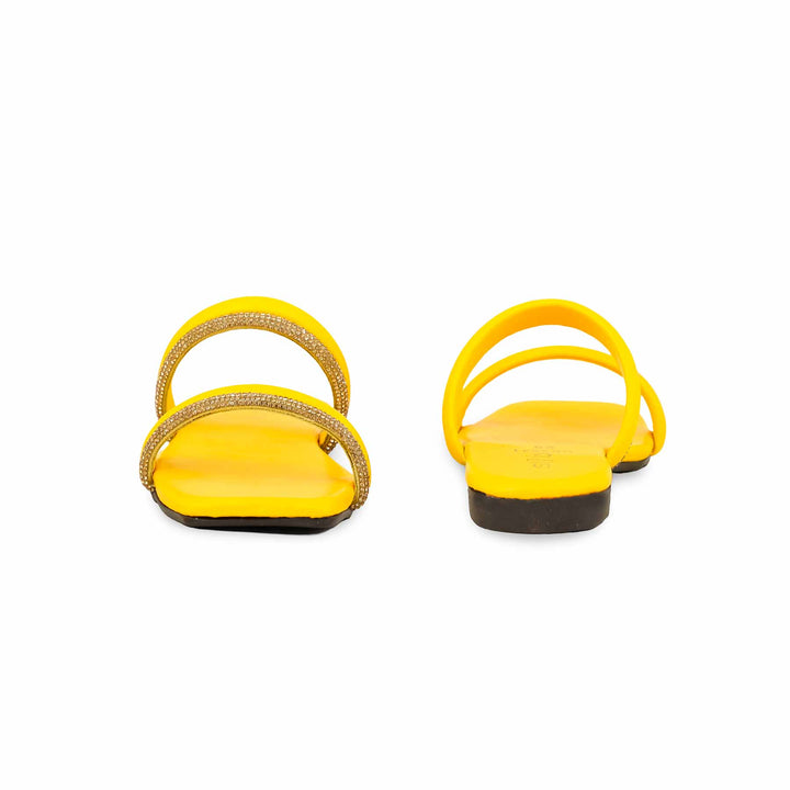 Girls Yellow Formal Slipper KD5541
