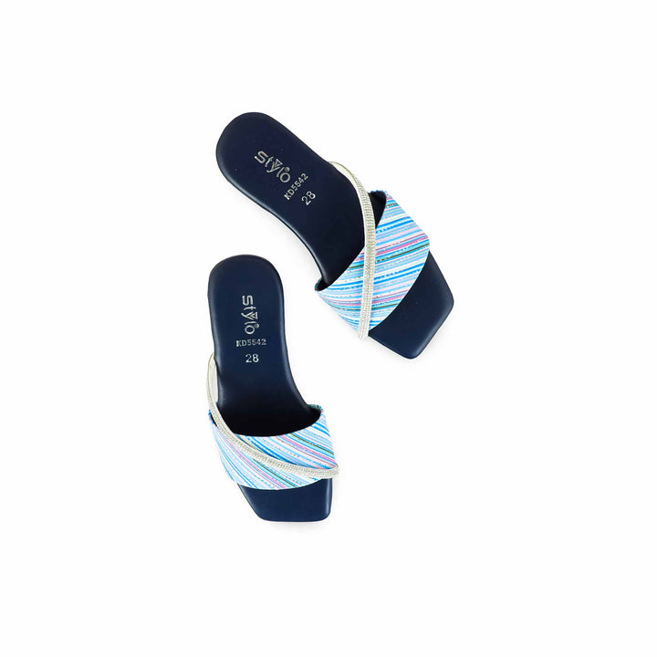 Girls Navy Casual Slipper KD5542
