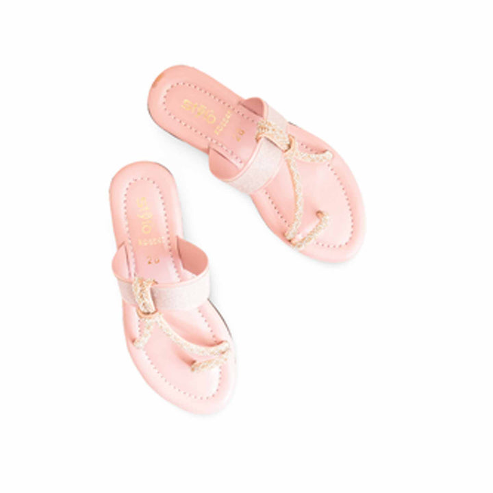 Girls Peach Fancy Slipper KD5549