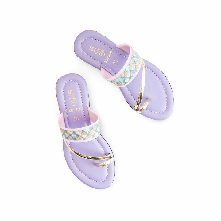 Girls Purple Casual Slipper KD5550
