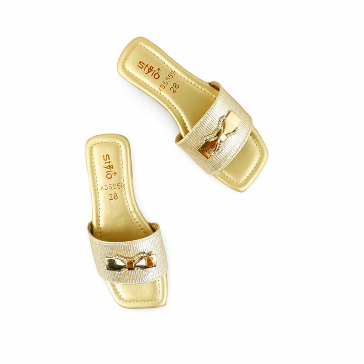 Girls Golden Casual Slipper KD5559